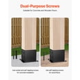 thumbnail image 3 of VEVOR 4 Pack 4x4 Post Base Brackets Wood Fence Post Anchor Inner Size 3.6x3.6 inch, 3 of 9