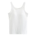 thumbnail image 3 of MIASHUI Women's Tops Sleeveless Full Length Ribbed Basic Tank Top Women Clothing,White,M, 3 of 3