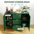 thumbnail image 4 of HOMCOM Sideboard Buffet Cabine w/ 3 Drawers and Adjustable Shelves, Green, 4 of 10