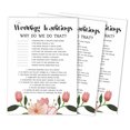 thumbnail image 1 of Inkdotpot Bridal Wedding ShowerGameBachelorette Party ActivityGameCards 50-PackFloralWhy Do We Do That, 1 of 7