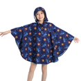 thumbnail image 1 of Children‘s Boys Girls Dinosaur Rainbow Printed Button Rain Jacket Hooded Windproof Raincoat, 1 of 4