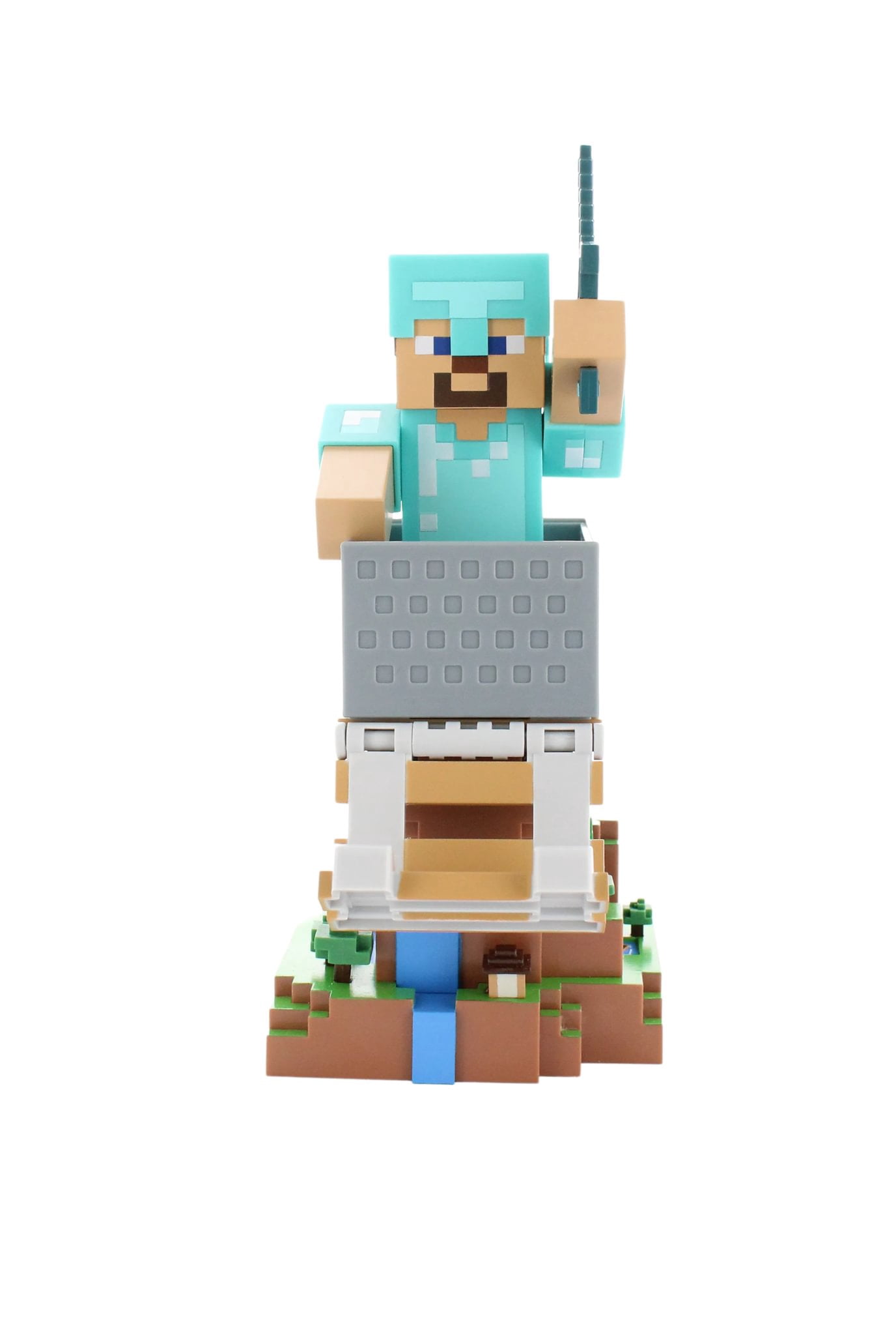 Exquisite Gaming Minecraft: Steve Cable Guy R.E.S.T support d'appareil de figurine à collectionner