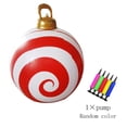 thumbnail image 2 of REZUOFI 2 Pcs Christmas Inflatable Decorations Outdoor PVC Ball with Pump for Yard Porch Holiday Decor Weather-Resistant Festive 60CM, 2 of 8