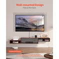 thumbnail image 2 of VEVOR Floating TV Stand 70" Entertainment Center Power Outlet & Cable Hole Wood, 2 of 9
