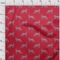 thumbnail image 2 of oneOone Cotton Silk Fabric Fox Block Print Sewing Fabric BTY 42 Inch Wide, 2 of 4