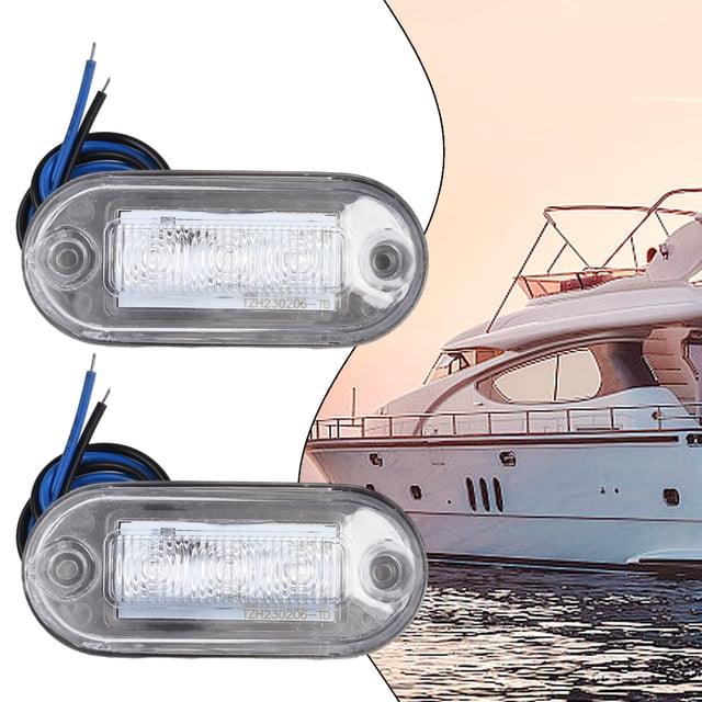 2PCS Marine Boat Transom LED Stern Light Cold White LED Tail Lamp Yacht Accessories LED Courtesy Lights