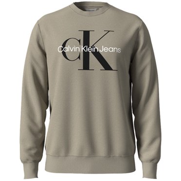 Calvin Klein Chandail à Col Rond pour Hommes avec Monogramme - 40GC200 (White Pepper 230, 2TG)