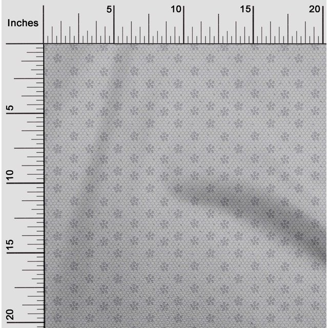 oneOone Cotton Flex Fabric Honeycomb & Dotted Floral Block Print Fabric BTY 40 Inch Wide