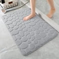 thumbnail image 1 of HOZADOIE Carpet Carpet Home Essentials 1Pc Memory Foam Bath Rug Embossed Bathroom Mat Water Absorbent and Washable Bath Rugs, Non-Slip, Thick, Soft and Comfortable Carpet for Show, 1 of 2
