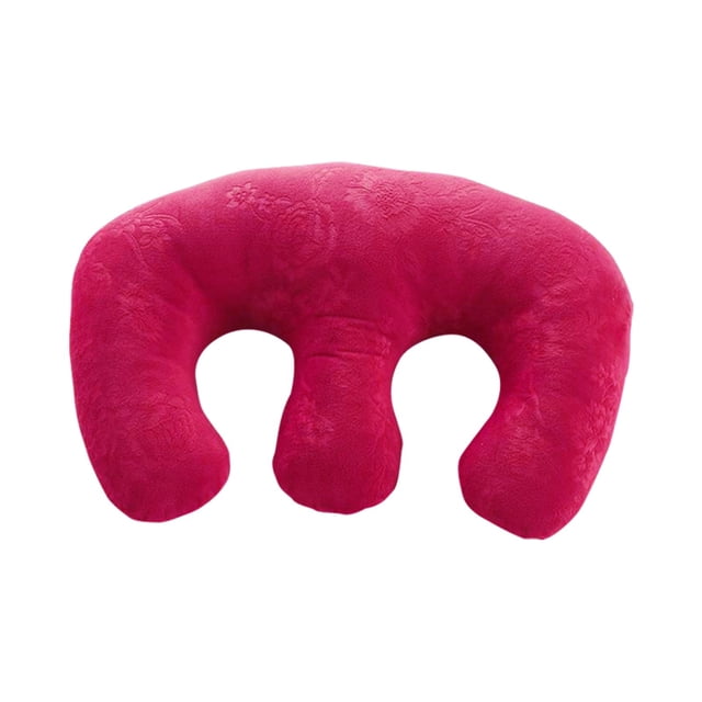 Xuanheng Coussin de Poitrine Doux Détachable Traversin Féminin pour SPA Salon de Beauté Rose Rouge Rose Rouge