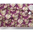 thumbnail image 3 of Soimoi Rayon Fabric Leaves & Magnolia Floral Print Sewing Fabric Yard 56 Inch Wide, 3 of 5