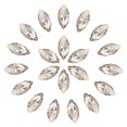 thumbnail image 1 of Uxcell 180 Pcs Horse Eye Shape Rhinestones, 3 x 6 mm Point Back Rhinestone Beads for Jewelry Making Crafts Costume Crystal Embellishments, Coffee, 1 of 6