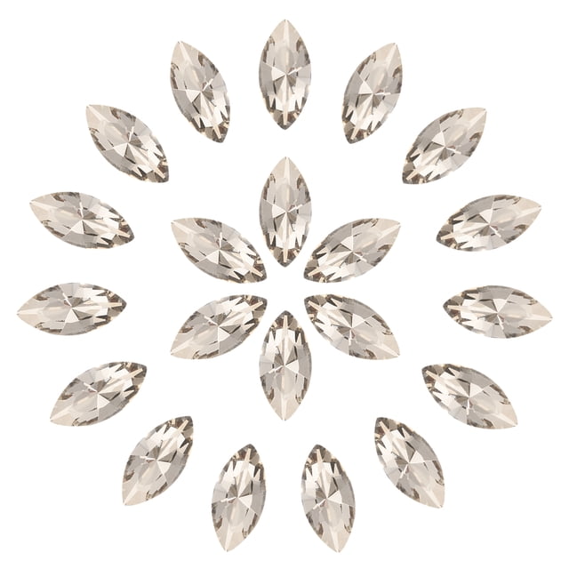 Uxcell 180 Pcs Horse Eye Shape Rhinestones, 3 x 6 mm Point Back Rhinestone Beads for Jewelry Making Crafts Costume Crystal Embellishments, Coffee