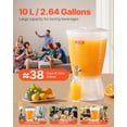thumbnail image 2 of VEVOR Drink Dispenser 2.64 Gal Beverage Dispenser for Parties Plastic with Spigot, 2 of 9