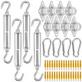 thumbnail image 1 of 80Pcs Shade Sail Hardware Kit Stainless Steel Heavy Duty Sun Shade Installation Kit Triangle Rectangle Square for Outdoor Garden Patio Yard, 1 of 9