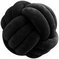 thumbnail image 1 of Decorative Knot Accent Cushion (Velvet Black, 35 CM), 1 of 1