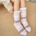 thumbnail image 1 of Womens Winter Stripe Super Soft Warm Cozy Fuzzy Fleece-lined Sock, 1 of 7