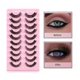 thumbnail image 4 of 10 Pairs Russian Strip Lashes Curly Handmade   F  19x10.5x1.5CM, 4 of 8