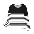 thumbnail image 4 of MeetoTime Chemises à Manches Longues pour Filles, Col Rond Rayé Imprimé, Blouses Décontractées et Élégantes, Pull pour Enfants 3-14 Ans, 4 of 6