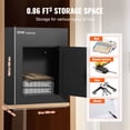 thumbnail image 3 of VEVOR Through The Wall Drop Box 13x7x17" Mailbox with Combination Lock Black, 3 of 9