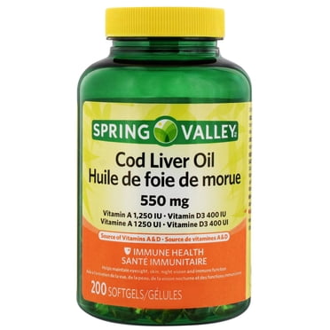 Spring Valley Cod Liver Oil 550 mg