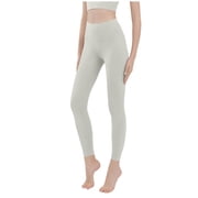 JGGSPWM Women's Buttery Soft High Waisted Non See Through Workout Yoga Leggings White M