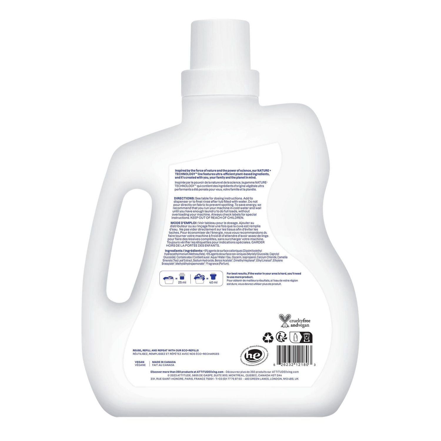 Attitude Fabric Softener Wildflowers (80 Loads) 2L