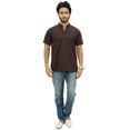 thumbnail image 2 of Atasi Kurta Court en Coton Brun pour Homme à Col Mandarin, Manches Mi-Longues, Tunique Décontractée-m, 2 of 6