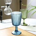 thumbnail image 4 of GUOOL Gobelet en Verre Texture Embossée Verres à Boisson Tasse à Liqueur pour Fête Bleu, 4 of 8