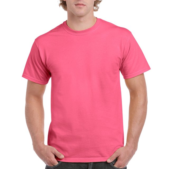 Gildan T-Shirt Ultra Coton pour Hommes, G, Rose Sécurité