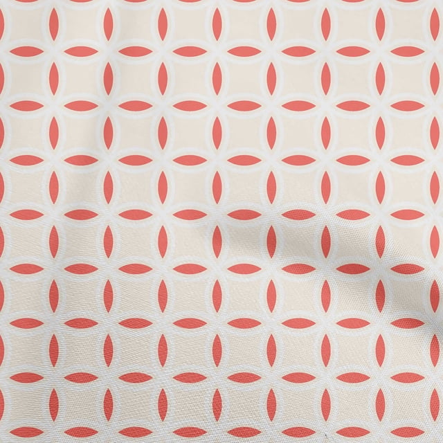 oneOone Viscose Chiffon Pink Fabric Geometric Sewing Material Print Fabric By The Yard 42 Inch Wide