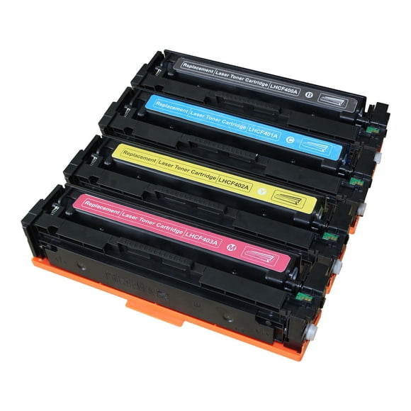 L-ink Compatible HP 201A (CF400A, CF401A, CF402A, CF403A) Toner Cartridge Set (BK, C, M, Y)