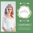 thumbnail image 3 of Crown Headband For Women 1Pack Silver Star Shaped Rhinestone Bridal Accessory For Valentines Day, 3 of 9
