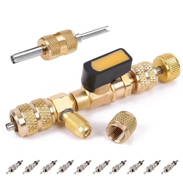 Amdohai Outil d'Installation Domestique R410 R22 Valve Core Remover Accessoire de Remplacement de Climatisation à Fermeture Fine