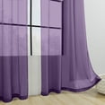 thumbnail image 4 of Fiudx Purple Semi-Sheer Curtains 83.86X51.97 Inches | Rod Pocket Sheer Window Panels | Light Filtering Polyester Drapes for Living Room & Bedroom | 1 Panel, 4 of 6