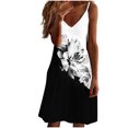 thumbnail image 2 of SMihono Robes Bohèmes d'Été Femmes Grande Taille Mode Femmes Été Décontracté Imprimé Camis Sans Manches Col en V Gilet Robe Mini, 2 of 8