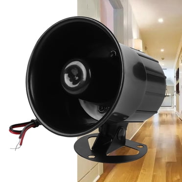 Horn Alarm, 110dB DC 12V Wire  Horn Alarm, Siren Speaker Burglar Alarm System For Outdoor Security