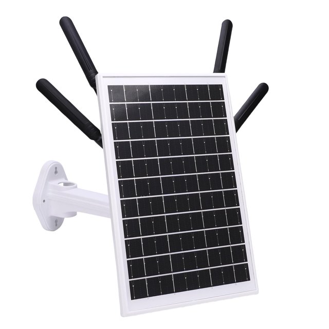 12W Solar Powered 4G LTE Modem Router, 300Mbps Outdoor Solar WiFi 6 Extender with SIM Card Slot, IP66 Waterproof, 150M WiFi Range, 18000mAh Battery