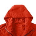 thumbnail image 4 of WRKEKC Men's Heavy-Duty Waterproof Workwear Raincoat Hooded Jacket with Multiple Utility Pockets for All-Weather Outdoor Construction and High-Visibility Work Commute Red XL, 4 of 7