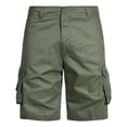thumbnail image 2 of Sentmoon Mens Cargo Shorts High Waist Beach Shorts Loose Solid Color Button 2025 Summer Gym Shorts Multi Pocket Man Comfy for Sports Running Army Green 32, 2 of 5