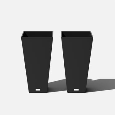 Veradek Pure Series Midland 26" Planter 2 Pack Black