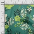thumbnail image 2 of oneOone Rayon Dark Green Fabric Florals Craft Projects Decor Fabric Printed By The Yard 56 Inch Wide, 2 of 4
