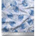 thumbnail image 3 of oneOone Silk Tabby Grayish Blue Fabric Leaves & Flower Panel Craft Projects Decor Fabric Printed By The Yard 42 Inch Wide, 3 of 3