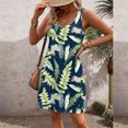 thumbnail image 4 of Pisexur Robes d'Été pour Femmes 2024 Vintage à Fleurs Hawaïennes, Robe de Plage Graphique Décontractée Ample Sans Manches, Robe Débardeur de Plage avec Poche, 4 of 6