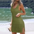 thumbnail image 2 of Sentmoon Beach Outfits Sleeveless Bathing Suits for Women Loose Fit Oversized Spaghetti Strap Womens Cardigans Lightweight Summer The Holiday as a Light Layer Green S, 2 of 6