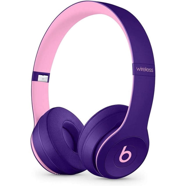 Restored Beats Solo3 Wireless On-Ear Headphones - W1 Chip, Class 1 Bluetooth, 40 Hours of Listening Time, Built-In Microphone and Controls - Pop Collection - (Pop Violet)