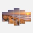 thumbnail image 2 of Coucher de Soleil sur l'Le Texel Plage - Art Mural Moderne sur Toile, 2 of 3