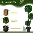 thumbnail image 4 of HOMCOM 3.6ft Artificial Tree, Three Ball Boxwood Topiary for Indoor Outdoor, 4 of 10