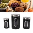 thumbnail image 1 of 3 Piece Canisters Sets For The Kitchen, Kitchen Jars With See Window, Airtight Coffee Container Tea Organizer & Sugar Canister, Kitchen Canisters Kitchen Decor, 1 of 8