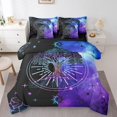 thumbnail image 1 of YST Tree Of Life Black Blue Botanical Comforter Set, 7-Piece, King, 1 of 5